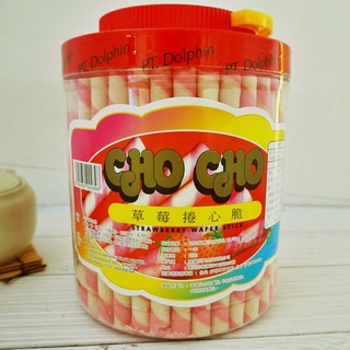 【chocho】草莓風味捲心脆 700g 【8992952924898】 脆迪酥 捲心酥 歐吉桶 (印尼零食)