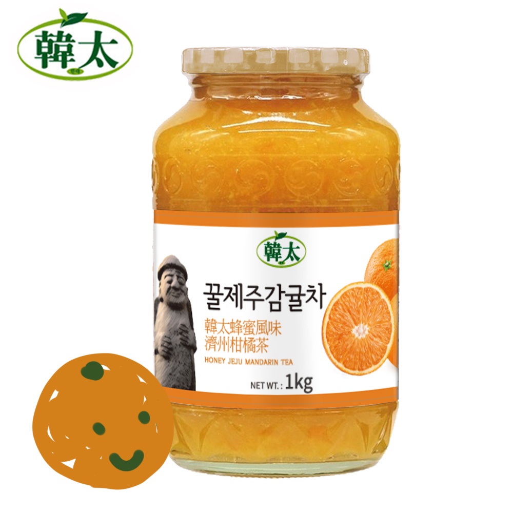 【韓太】蜂蜜風味濟州柑橘茶 1KG 韓國進口 柑橘醬 茶飲 果醬 酸甜甜好喝 優酪早餐