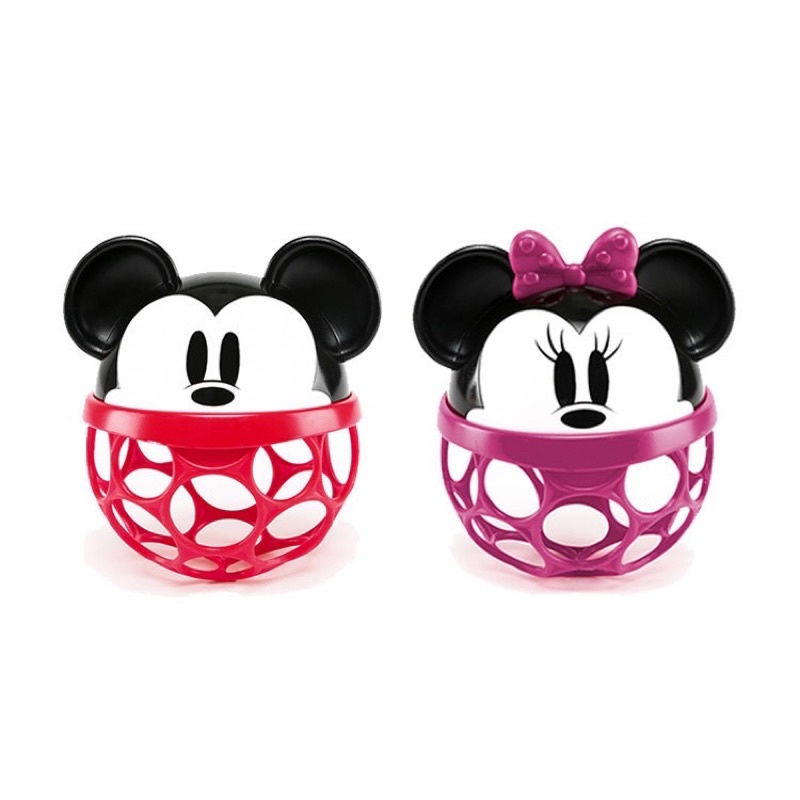 kids II oball disney 沙沙洞動球 米奇/米妮 魔力洞動球 嬰兒玩具球 寶寶抓握球