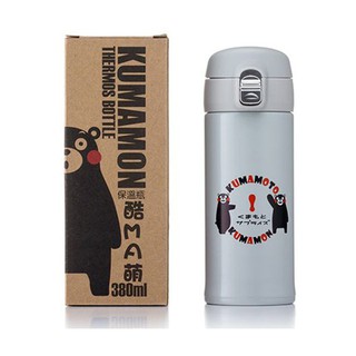 日本 熊本熊【kumamon】#304超輕量彈蓋保溫瓶(380ml)x 1