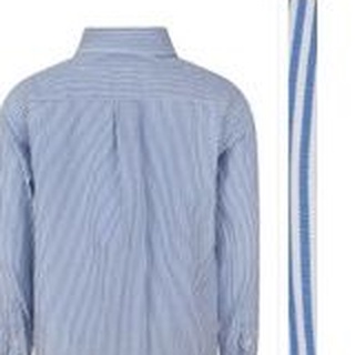 Ralph Lauren RL 條紋襯衫 男襯衫 長袖 上衣 淡藍色 童裝 4T/4 POLO