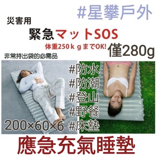 星攀戶外✩特價中！應急充氣床墊.緊急登山野餐睡墊/救難用充氣墊.防潮PE/PA.7層高阻隔膜 透明奶白PE