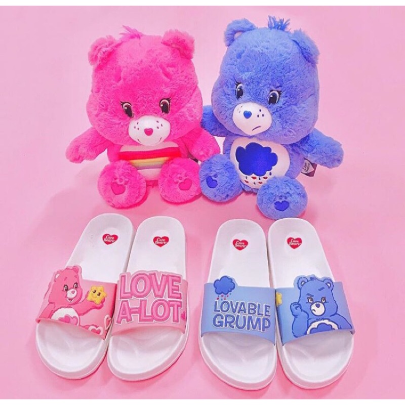 💕韓國🇰🇷連線採買✨ WHO.A.U care bears 無敵可愛 拖鞋 生活 襪子 馬卡龍色調 代購