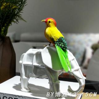 仿真鳥現貨 仿真小鳥裝飾擺件假鳥真羽毛鳥園林田園籠裝飾品家居櫥窗鸚鵡道具 蝦皮購物