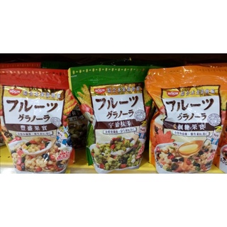 日清水果穀物脆；巧克力圈圈餅、巧克力玉米脆片、日清玉米脆片-糖霜、原味；宇治抹茶楓糖果實、豐盛果實綜和水果穀物脆500g
