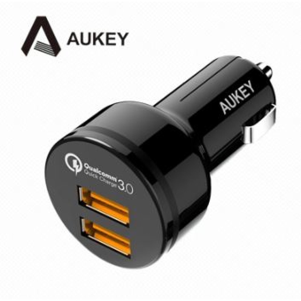 Aukey 2孔36w Qc3 0 車用充電器附micro Usb Cable Cc T8 蝦皮購物