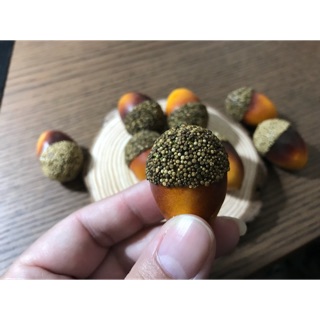 模擬泡沫橡果（單入）微景觀多肉植物盆栽擺件 DIY花盆裝飾品 園藝造景擺飾 拍攝道具公仔