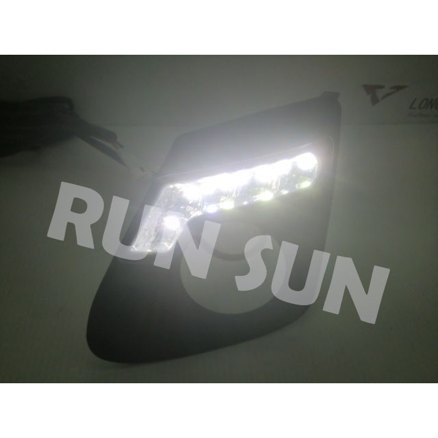 ●○RUN SUN 車燈,車材○● 全新 豐田 2010 2011 2012 ALTIS LED 兩段式 日行燈 霧燈框