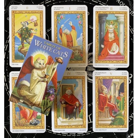 新款塔羅牌 幽靈鬼魂塔羅牌 白貓塔羅牌 英文桌游牌 Tarot Cards