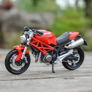 MAISTO 邁斯托 1: 18 杜卡迪怪物 696 靜態壓鑄車收藏摩托車模型玩具