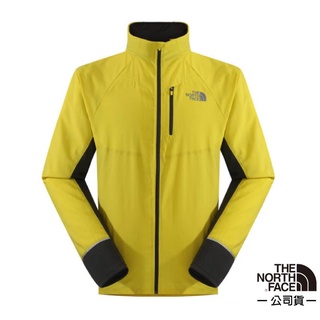 【美國 The North Face】男 FlashDry閃電快乾風衣外套 跑步外套 CCY2 酸性黃/瀝灰 V