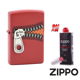 ZIPPO 立體拉鍊設計(紅色)防風打火機 ZA-5-65F 優惠出清 好禮超值送 官方正版 現貨 禮物 送禮 客製化