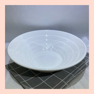 【普丁。食器】現貨 | 10吋同心紋純白拉麵碗  烤盤 盤子  碗盤 瓷盤 餐盤 餐具 陶瓷 瓷器