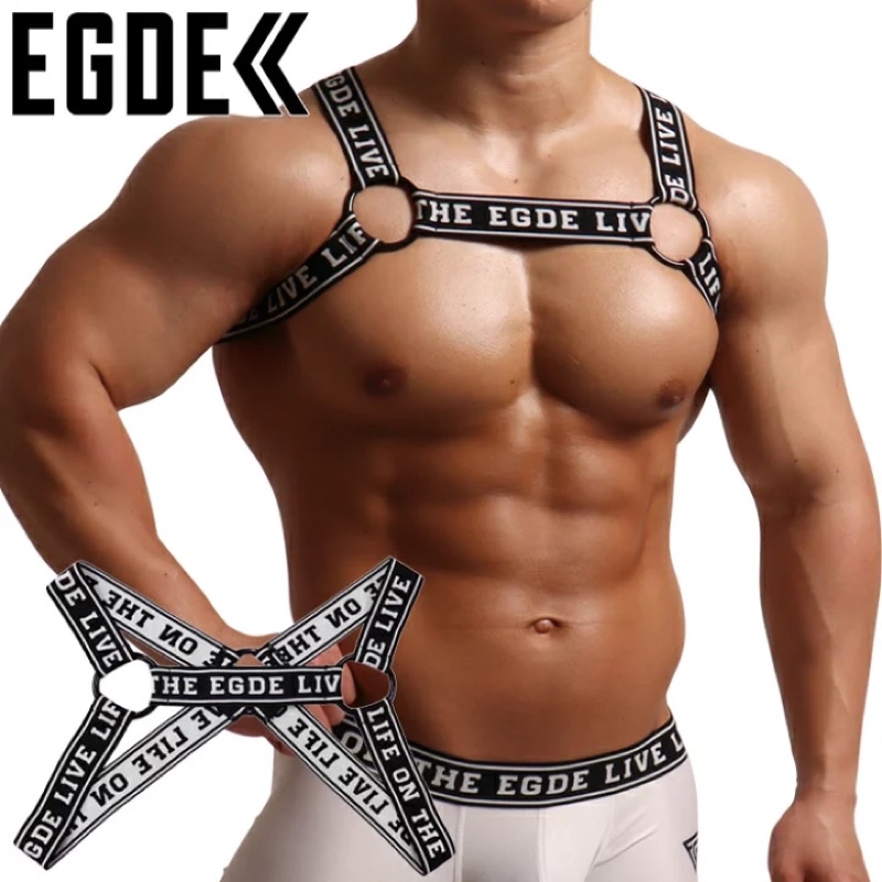 [LOU lect'S] EGDE 黑白LOGO彈性 胸甲 harness 套組 經典款