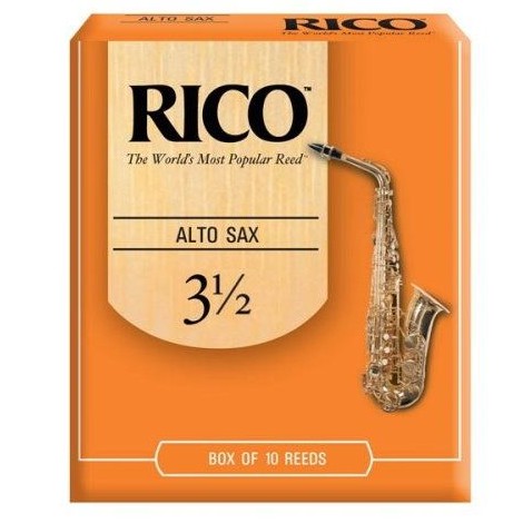 美國 RICO 中音 薩克斯風竹片 3.5號 Alto Sax (10片/盒)【橘包裝】