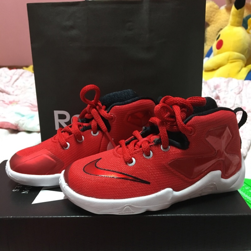 全新童鞋Nike LEBRON XIII 紅 15cm