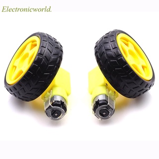 用於 arduino Diy 套件車輪的 Tt 電動機智慧汽車機器人齒輪電動機智慧汽車底盤電動機機器人遙控汽車直流齒輪
