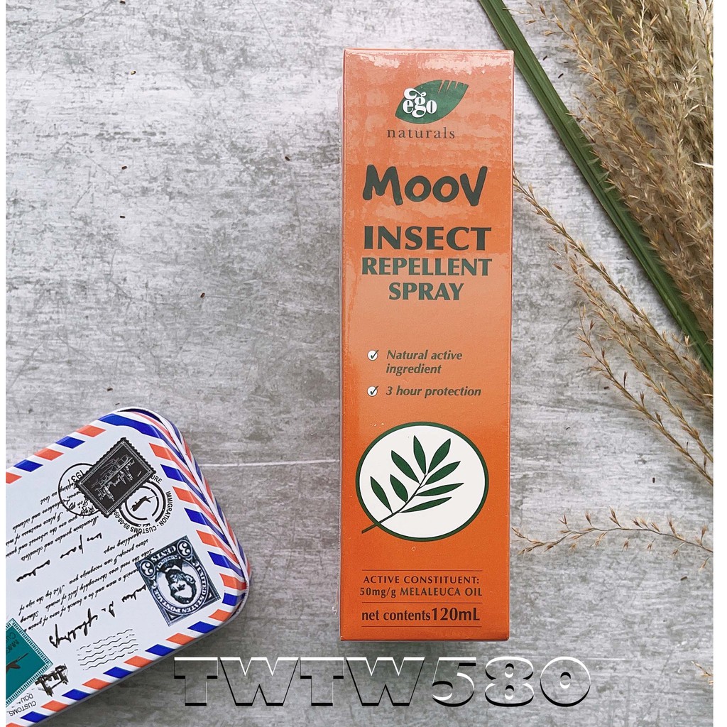 新效期！澳洲 Ego 意高 MOOV沐膚茶樹精油防蚊噴霧 120ml 小黑蚊有效！