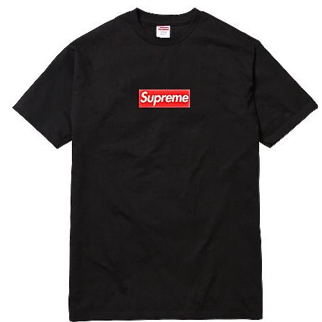 supreme white red box logo tee