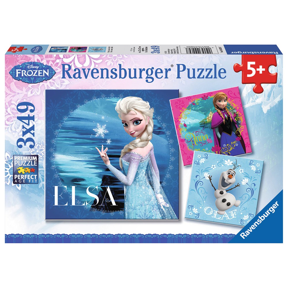 德國Ravensburger維寶拼圖 冰雪奇緣角色(49p X3) RV09269