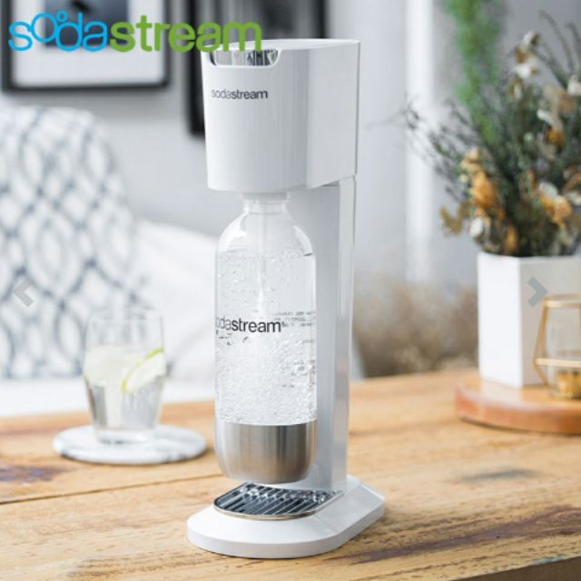 Sodastream GENESIS DELUXE 奢華風氣泡水機 -金屬白 -全新原廠公司貨 加贈原廠有機水果調味糖漿