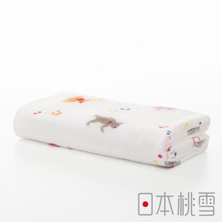 【日本桃雪】紗布浴巾 小小馬戲團(62x124cm)