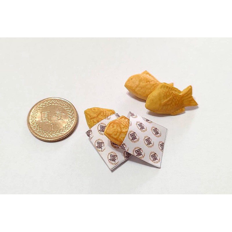 【袖珍屋】鯛魚燒模型(2魚+2袋)(F1245A0335)