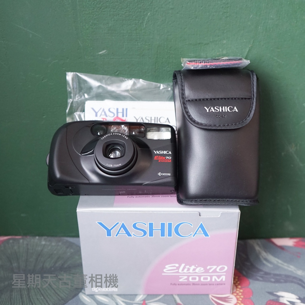 【星期天古董相機】YASHICA ELITE 70 ZOOM 底片相機 庫存新品 黑機