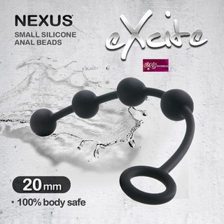 [送潤滑液]英國Nexus EXCITE 矽膠四連拉珠 20mm 女帝成人按摩棒情趣 拉珠 後廷