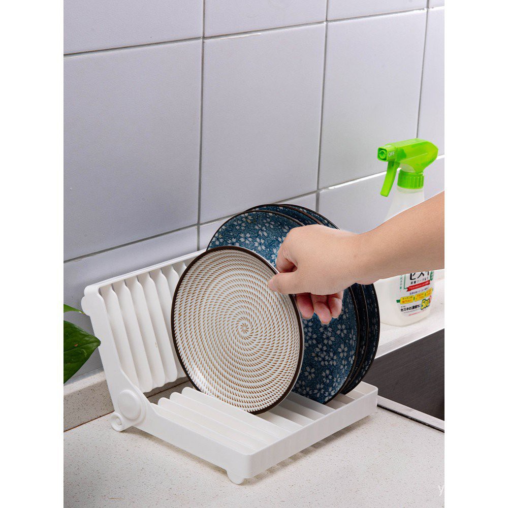 熱賣現貨 廚房瀝水架 收納架 廚房盤架置物架小型折疊式盤子立式水槽瀝水架碗碟收納架子疊子架 蝦皮購物