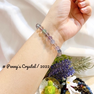 •Penny crystal•螢石 手串 現貨 交換禮物 質感 禮物 生日 天然水晶 能量 飾品 暖宮石 眉心輪 6月