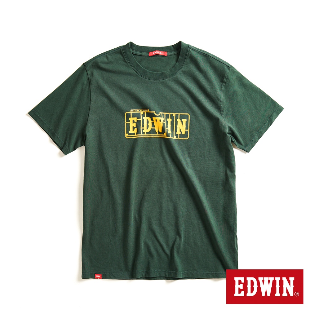 EDWIN 網路獨家 模型LOGO短袖T恤(墨綠色)-中性款