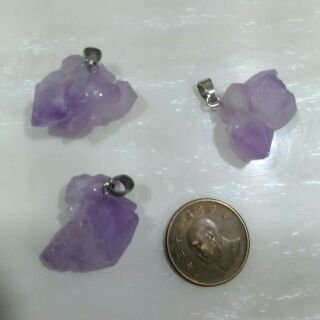 (現貨)天然紫水晶 紫水晶原石 碎石 項鍊吊墬 吊飾
