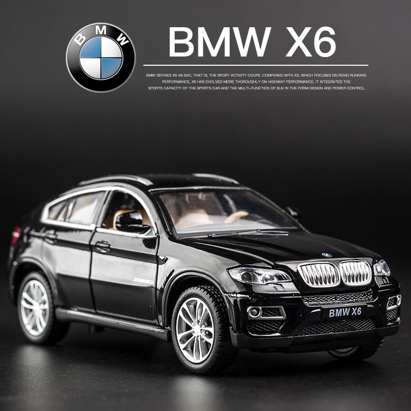 汽車模型 132 合金車 寶馬 X6 Bmw X6 開門聲音燈光迴力功能 玩具車模
