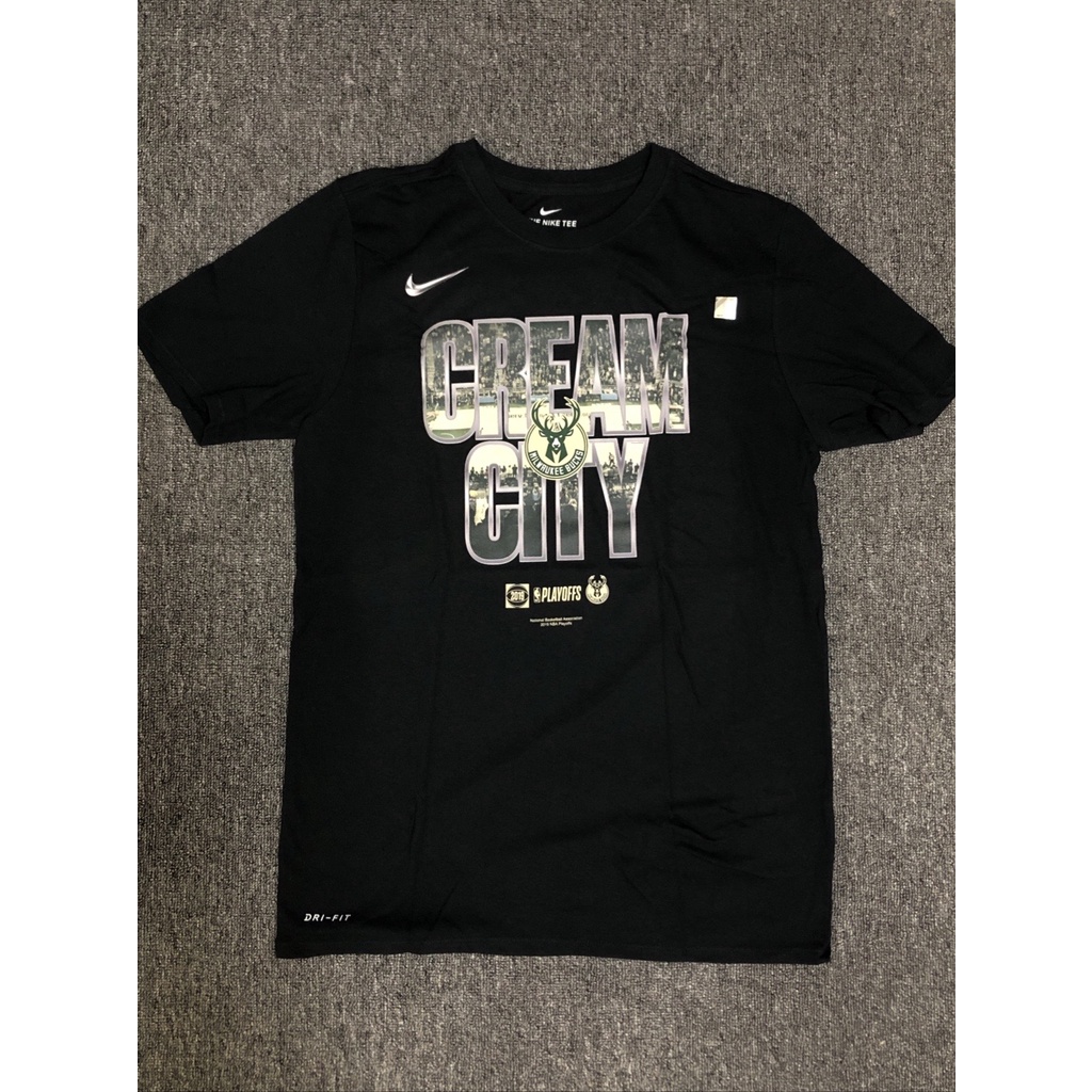 Nike 公鹿 季後賽 冠軍 T-shirt T恤 NBA 字母哥 cream city