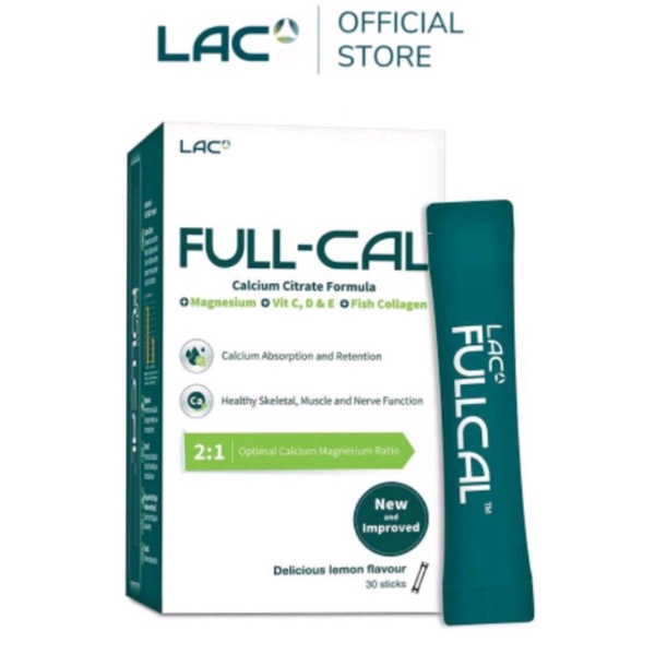 【LAC】Full-Cal®優鎂鈣3g×30包/盒--頂級檸檬酸鈣