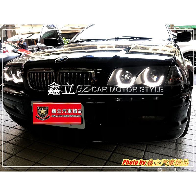 ※ 鑫立汽車精品 ※ BMW E46 仿 M4款 LED 光圈 光條 魚眼大燈 大燈 魚眼 頭燈