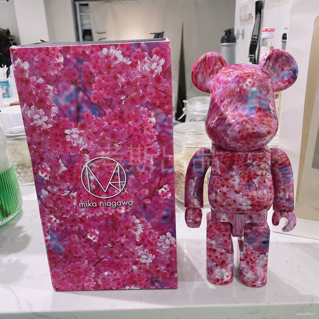 【積木熊】bearbrick400%暴力熊蜷川實花櫻花積木熊粉 少女粉公仔潮手辦玩偶