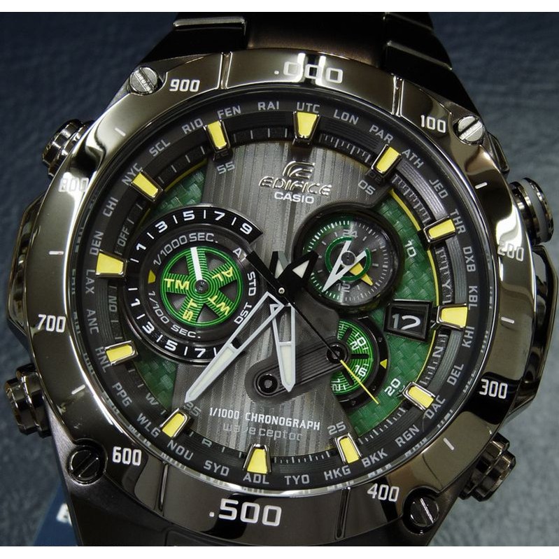 【金台鐘錶】CASIO 卡西歐 EDIFICE 太陽能 (六局電波) 三眼錶賽車錶 EQW-M1100DC-1A2
