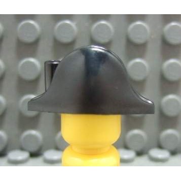 【積木2010-帽子】Lego樂高-全新 黑色素面海盜船長帽 / 海盜帽 (Black)(C-02)