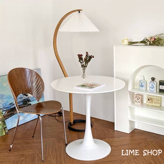 『LIME』鬱金香ins風純白小圓桌 小茶几 洽談桌 辦公桌 餐桌 圓桌 邊桌 桌子（可開立發票）