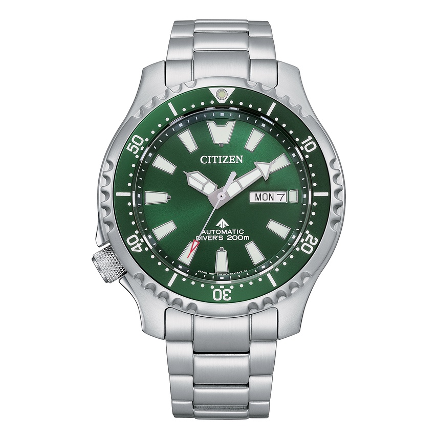 【金台鐘錶】CITIZEN 星辰 (綠水鬼) 機械錶 42mm 藍寶石玻璃錶面 200米 鋼鐵河豚 NY0131-81X