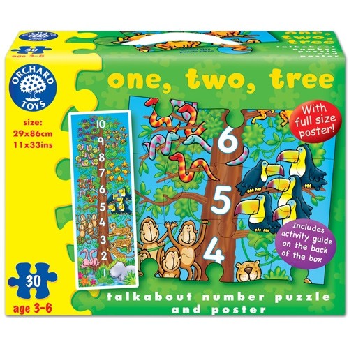 【英國Orchard Toys】遊戲拼圖-數樹123