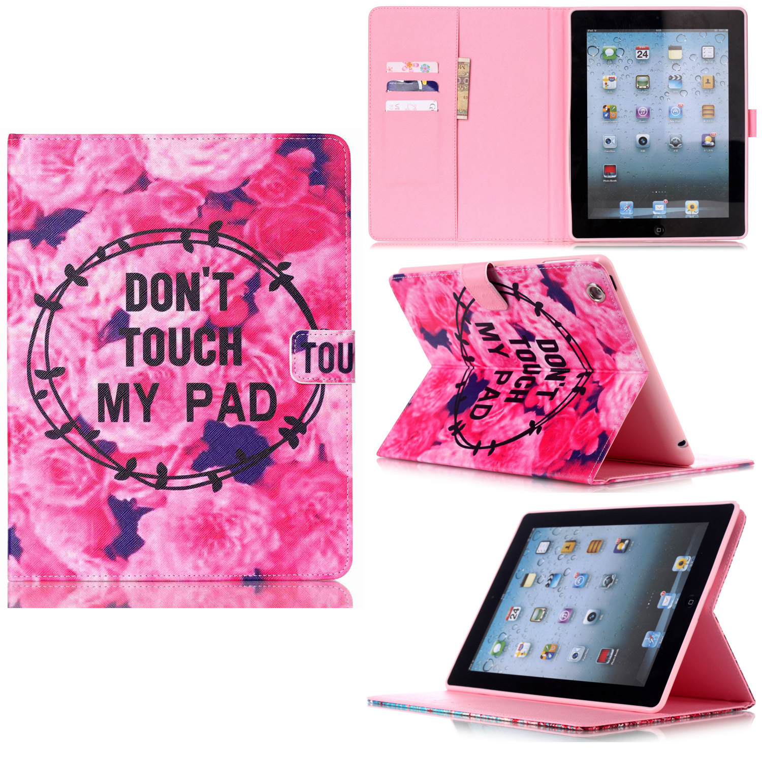 蘋果平板保護殼適用於ipad Pro9 7 Ipad2 3 4 5 6 7 Ipad Air Air2白貓彩繪平板保護殼 蝦皮購物