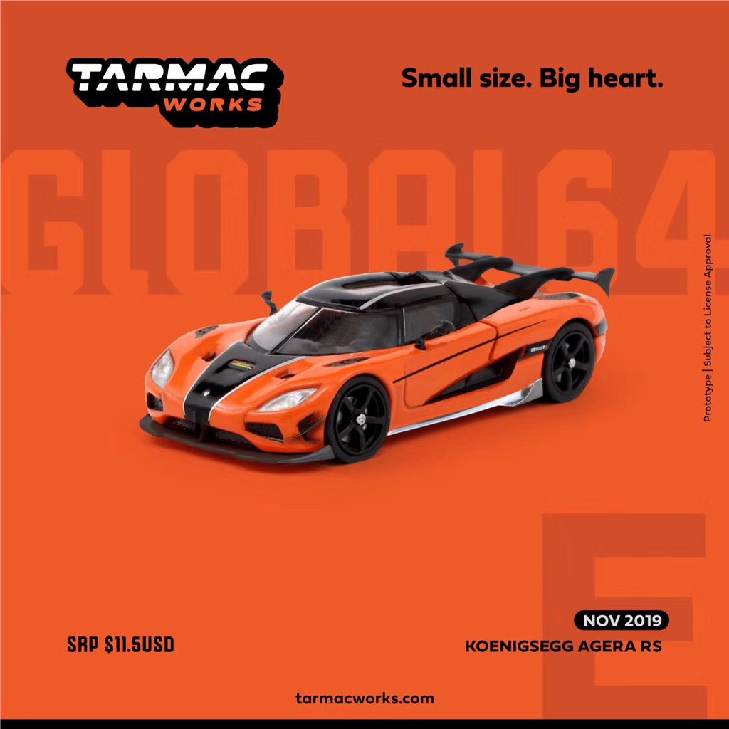 【模例】Tarmac 1/64 Koenigsegg Agera RS 橘