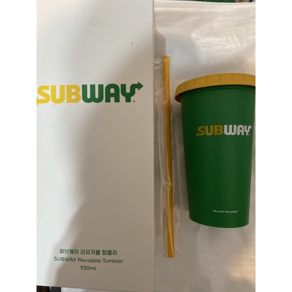 全新 限量 Subway冷水杯 環保杯 韓國製