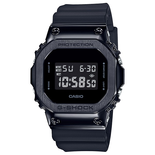 CASIO G-SHOCK 軍事風不鏽鋼殼手錶 GM-5600B-1