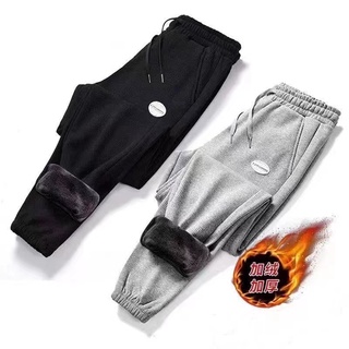 KK男裝 臺灣現貨 長褲男 【新品特價】M-5XL 華夫格休閒褲子 男女可穿 秋冬季 新款 潮流 運動褲 加絨 加厚 長