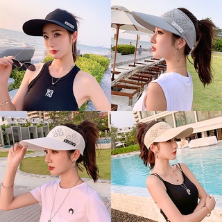 熱銷 空頂遮陽帽女防曬夏季運動帽子戶外跑步速幹百搭韓版潮鴨舌太陽帽高爾夫特價
