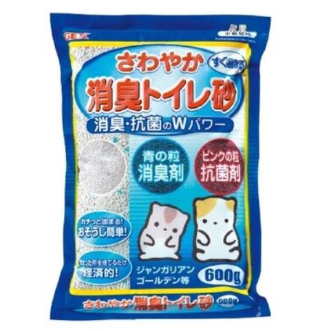 日本 GEX愛鼠抗菌除臭鼠砂 | 鼠砂 | 鼠沙 | 廁所沙 | 倉鼠 黃金鼠 三線鼠 | 600g | 翔帥寵物生活館
